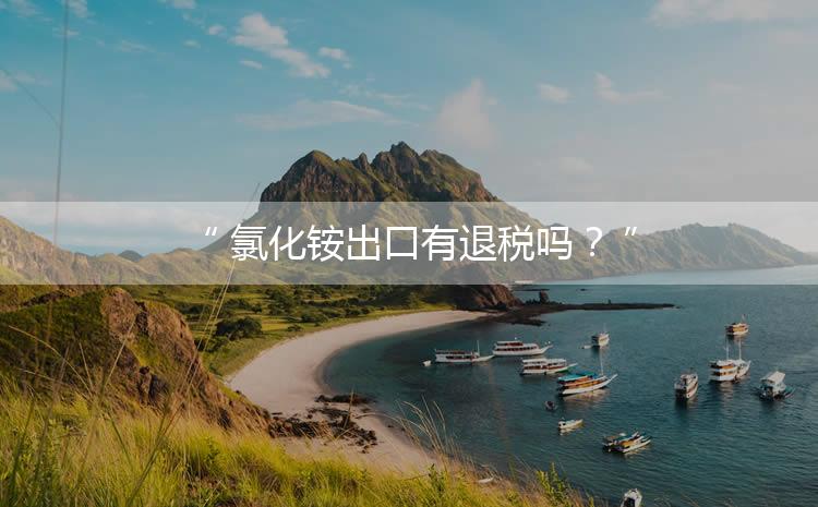 氯化銨出口有退稅嗎？